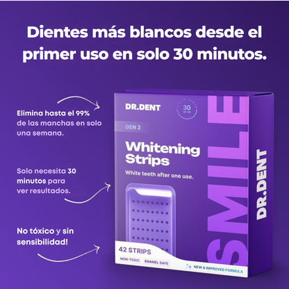 DR.DENT – Tiras Blanqueadoras Moradas (7/21 sesiones)